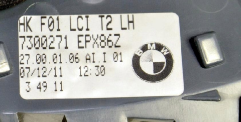 BMW F01 F02 LCI lampa tylna klapy lewa 7300271 BMW F01 F02 LCI lampa tylna klapy lewa 7300271