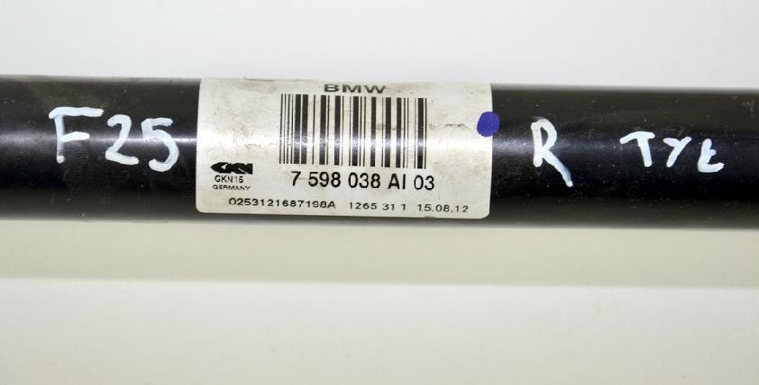 BMW F25 F26 półoś napędowa tył prawa 7598038 BMW F25 F26 półoś napędowa tył prawa 7598038