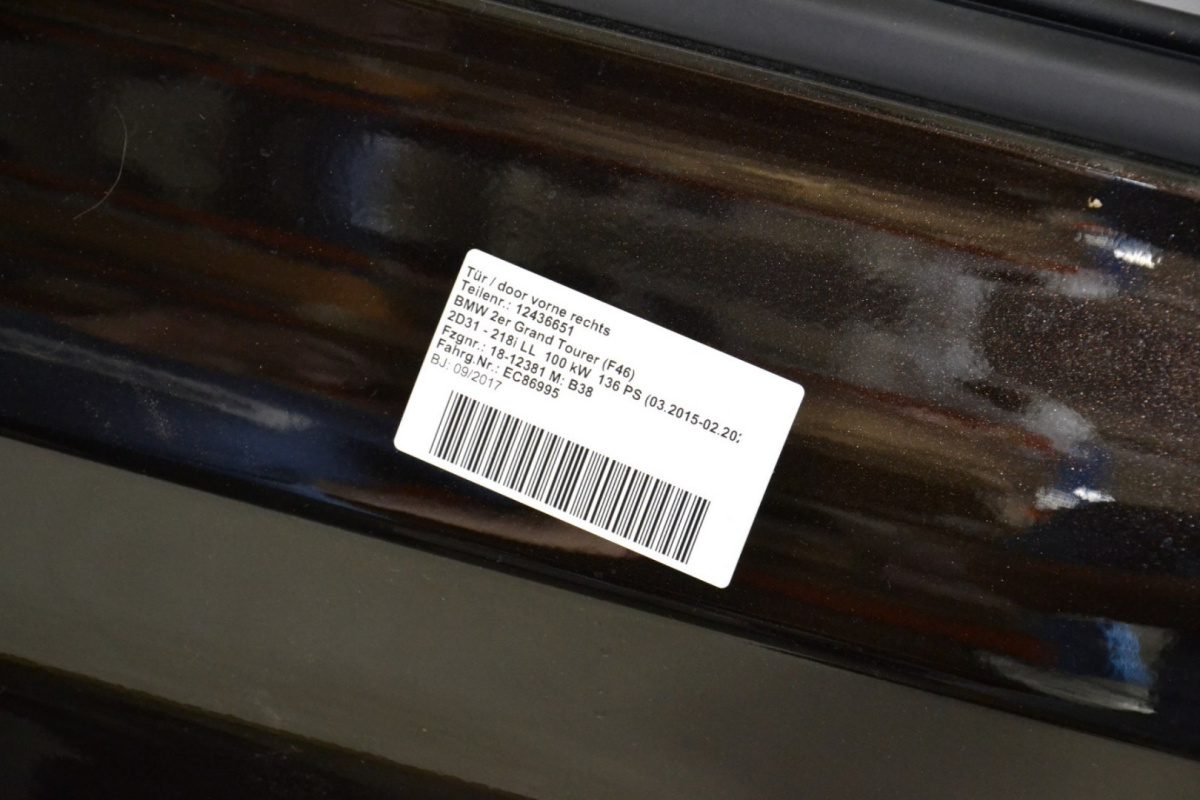BMW 2 F46 door front right color B53 BMW 2 F46 door front right color B53