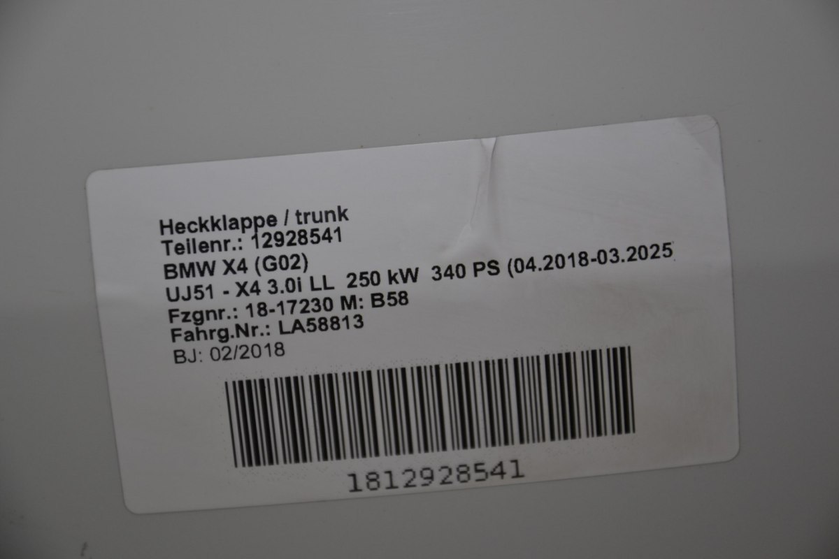 BMW X4 G02 klapa bagażnika szyba tylna tył 300 BMW X4 G02 klapa bagażnika szyba tylna tył 300