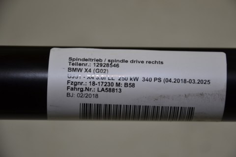 BMW X4 G02 siłownik klapy prawy klapa 7424416 BMW X4 G02 siłownik klapy prawy klapa 7424416