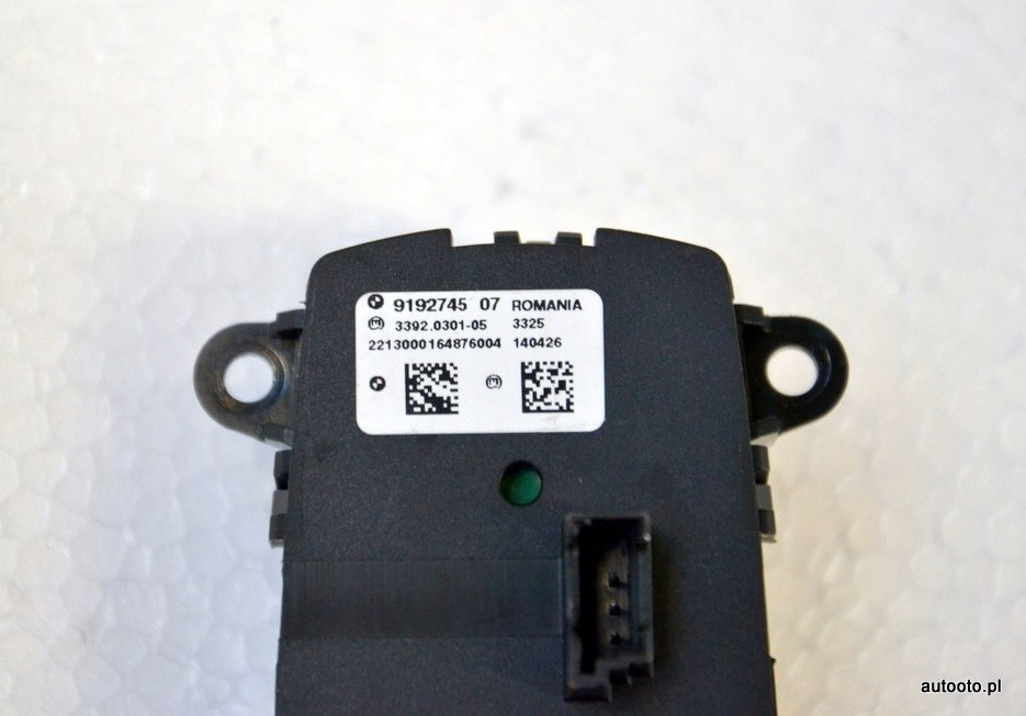 BMW F07 F10 F12 F01 włącznik panel świateł 9192745 BMW F07 F10 F12 F01 włącznik panel świateł 9192745