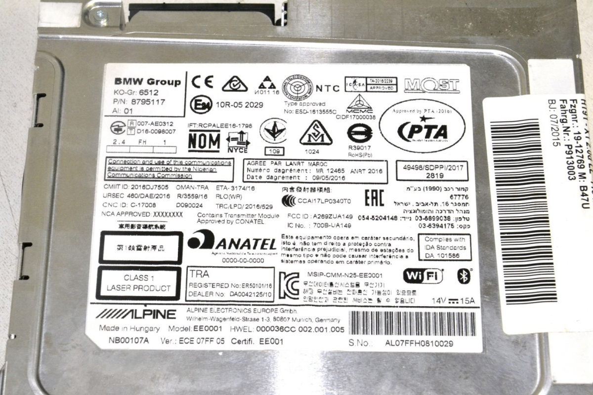 BMW F30 F48 F07 Headunit nawigacja SA609 8706993 BMW F30 F48 F07 Headunit nawigacja SA609 8706993