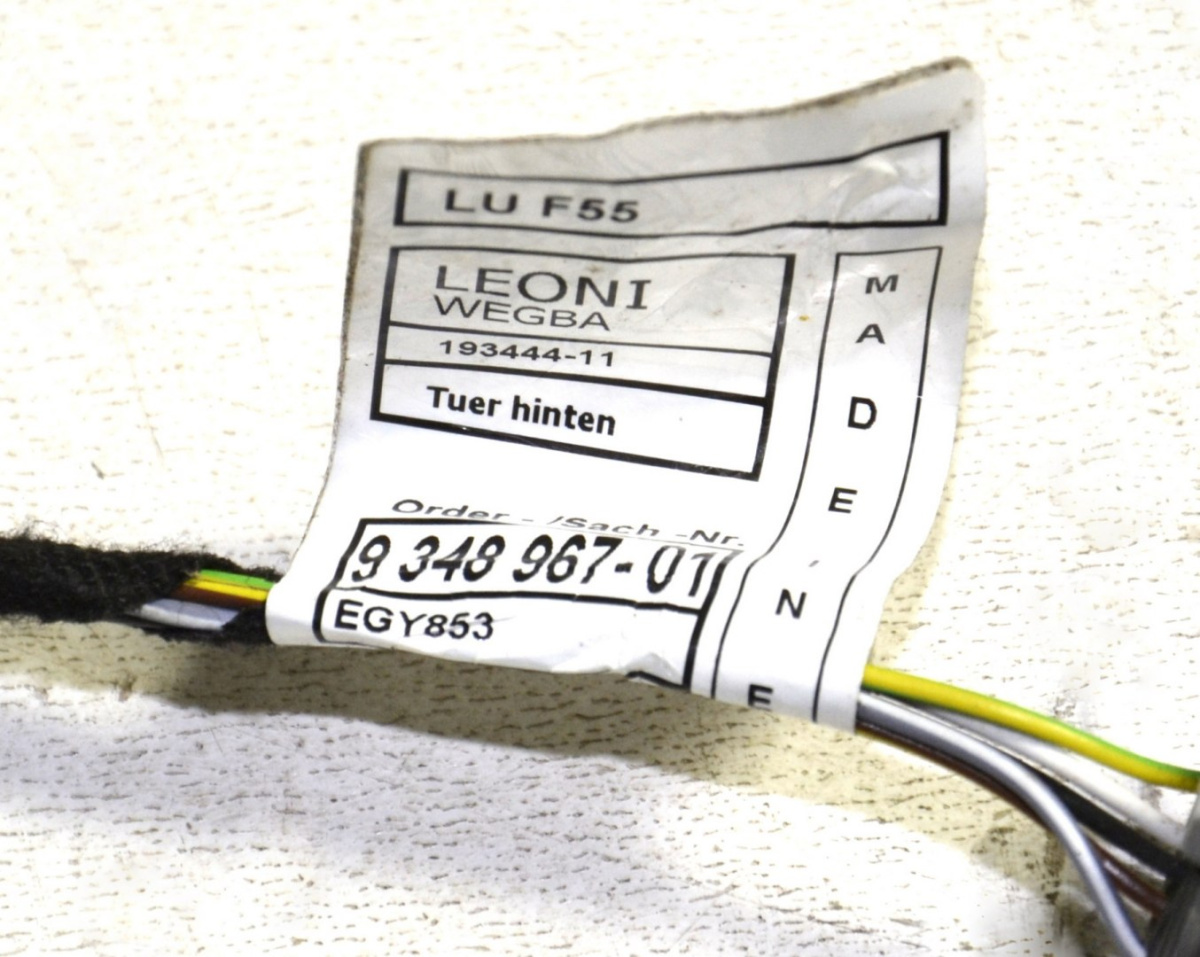 MINI F55 instalacja wiązka drzwi tył 9348967 MINI F55 instalacja wiązka drzwi tył 9348967