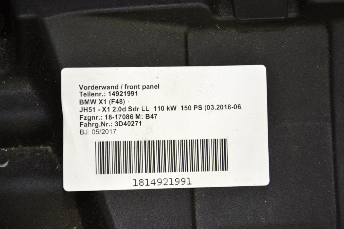 BMW X1 F48 M Pakiet pas przedni kompletny 2.0d BMW X1 F48 M Pakiet pas przedni kompletny 2.0d