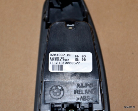BMW 5 F07 6 F06 F01 przełącznik panel szyb 9204862 BMW 5 F07 6 F06 F01 przełącznik panel szyb 9204862