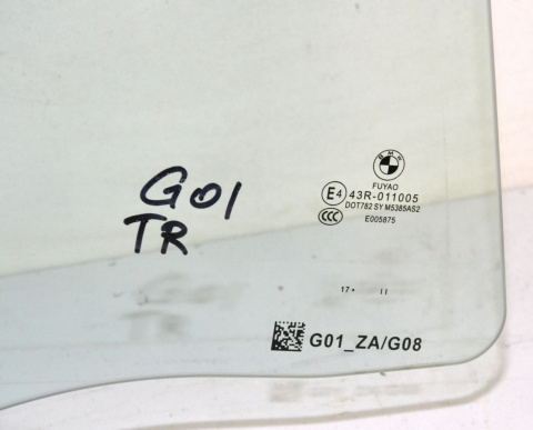 BMW X3 G01 szyba drzwi tylna tył prawa BMW X3 G01 szyba drzwi tylna tył prawa