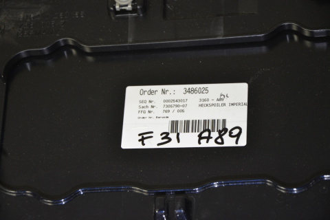 BMW 3 F31 spoiler klapy bagażnika kolor A89 BMW 3 F31 spoiler klapy bagażnika kolor A89