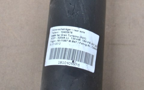 BMW 5 GT F07 wał napędowy kardana 7630844 BMW 5 GT F07 wał napędowy kardana 7630844