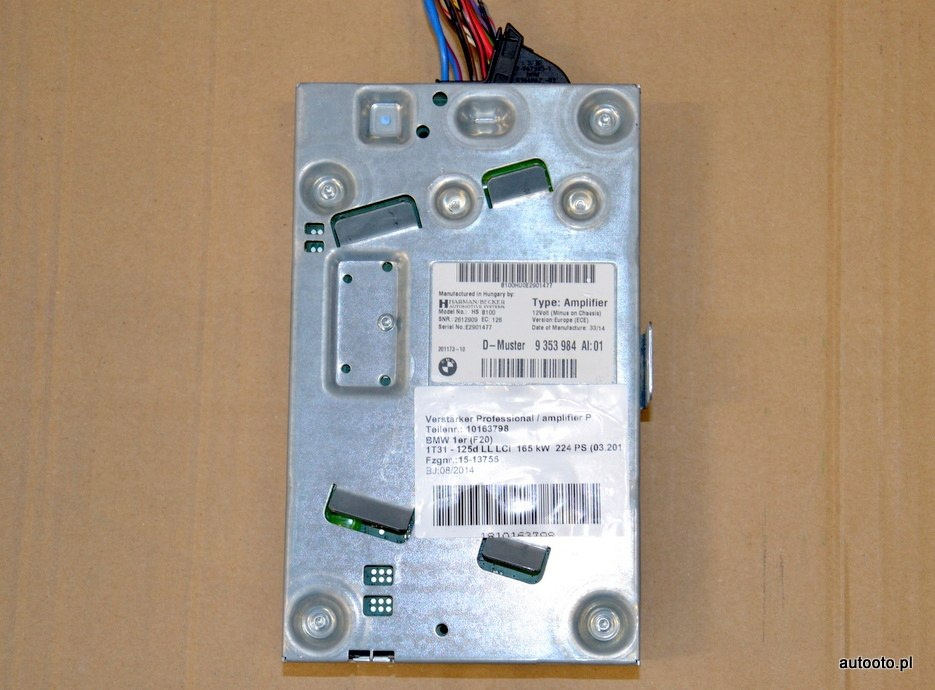 BMW F20 F21 F22 wzmacniacz Harman Kardon 9353984 BMW F20 F21 F22 wzmacniacz Harman Kardon 9353984