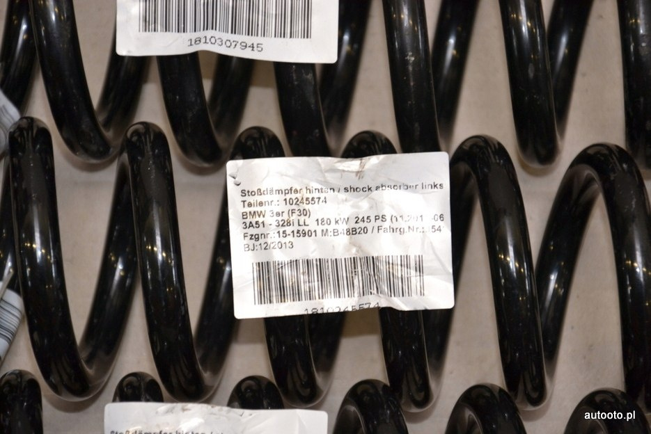 BMW F23 F30 F36 sprężyny sprężyna tył GF BMW F23 F30 F36 sprężyny sprężyna tył GF