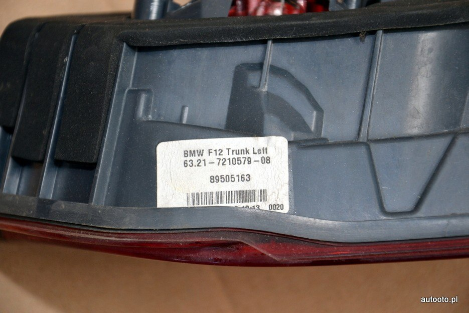 BMW 6 F06 F12 F13 rear lamp left 7210579 BMW 6 F06 F12 F13 rear lamp left 7210579