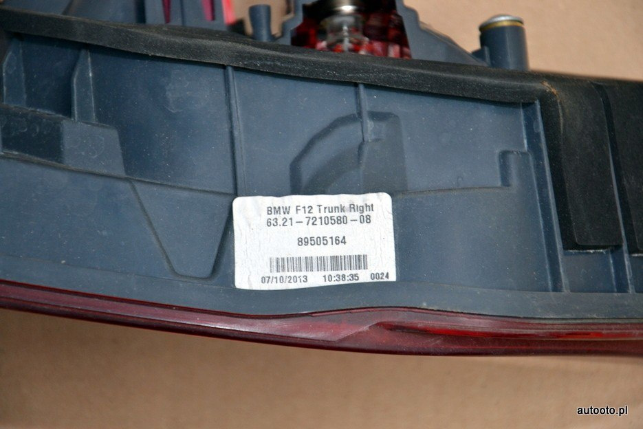 BMW 6 F06 F12 F13 rear lamp left 7210579 BMW 6 F06 F12 F13 rear lamp left 7210579