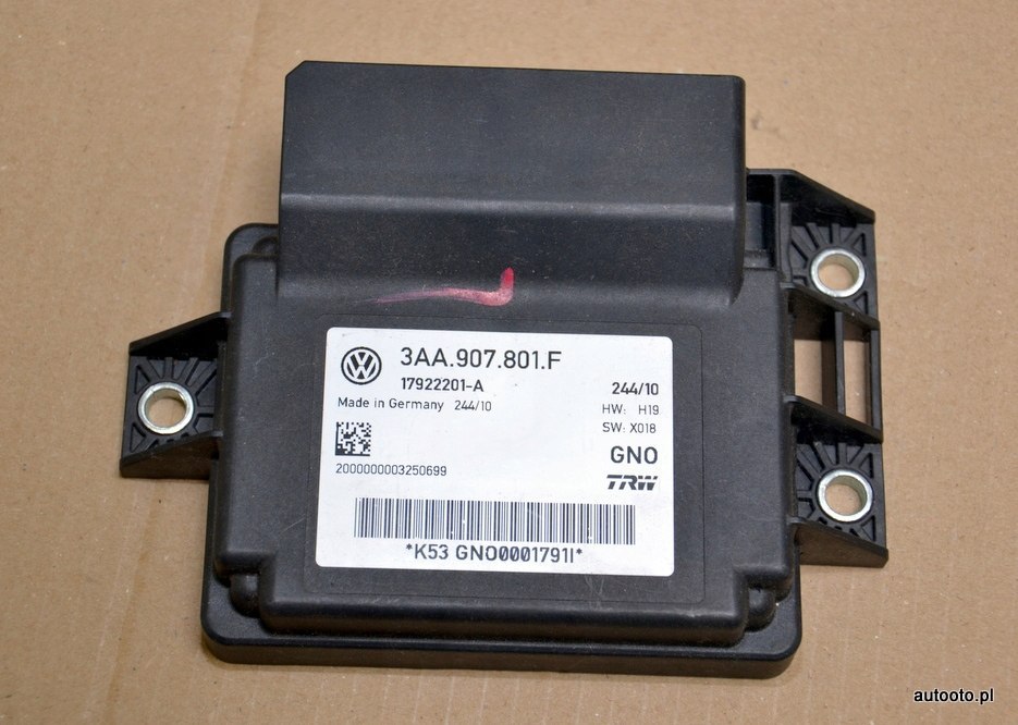 VW Audi moduł hamulca ręcznego 3AA907801F VW Audi moduł hamulca ręcznego 3AA907801F