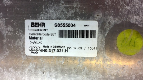 Audi A8 4H chłodnica oleju 4H0317021H Audi A8 4H chłodnica oleju 4H0317021H