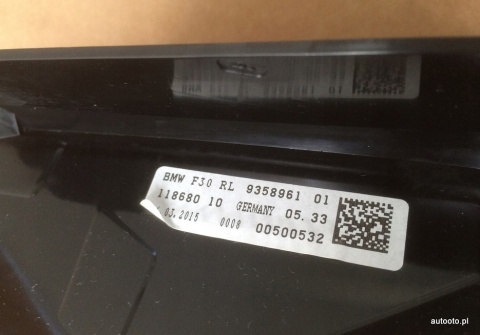 BMW F30 F31 F80 wyświetlacz Head UP 9358961 anglik BMW F30 F31 F80 wyświetlacz Head UP 9358961 anglik
